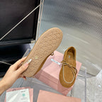 Miu 26s Loafer Camel Suede 683948