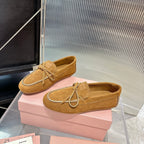 Miu 26s Loafer Camel Suede 683948
