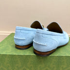 GG Men's Jordaan Loafer Sky Blue Suede 575862