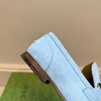 GG Men's Jordaan Loafer Sky Blue Suede 575862