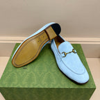 GG Men's Jordaan Loafer Sky Blue Suede 575862