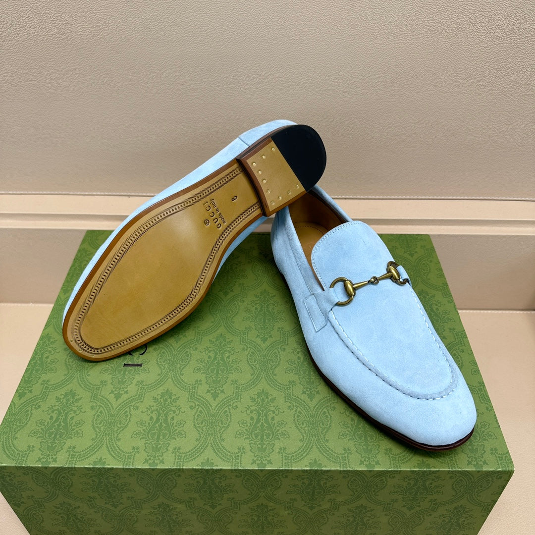 GG Men's Jordaan Loafer Sky Blue Suede 575862