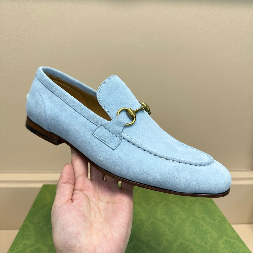 GG Men's Jordaan Loafer Sky Blue Suede 575862