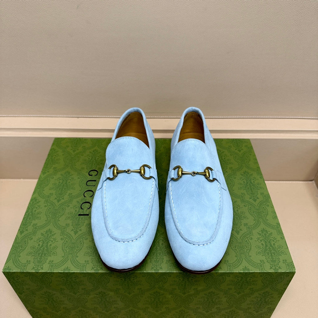 GG Men's Jordaan Loafer Sky Blue Suede 575862