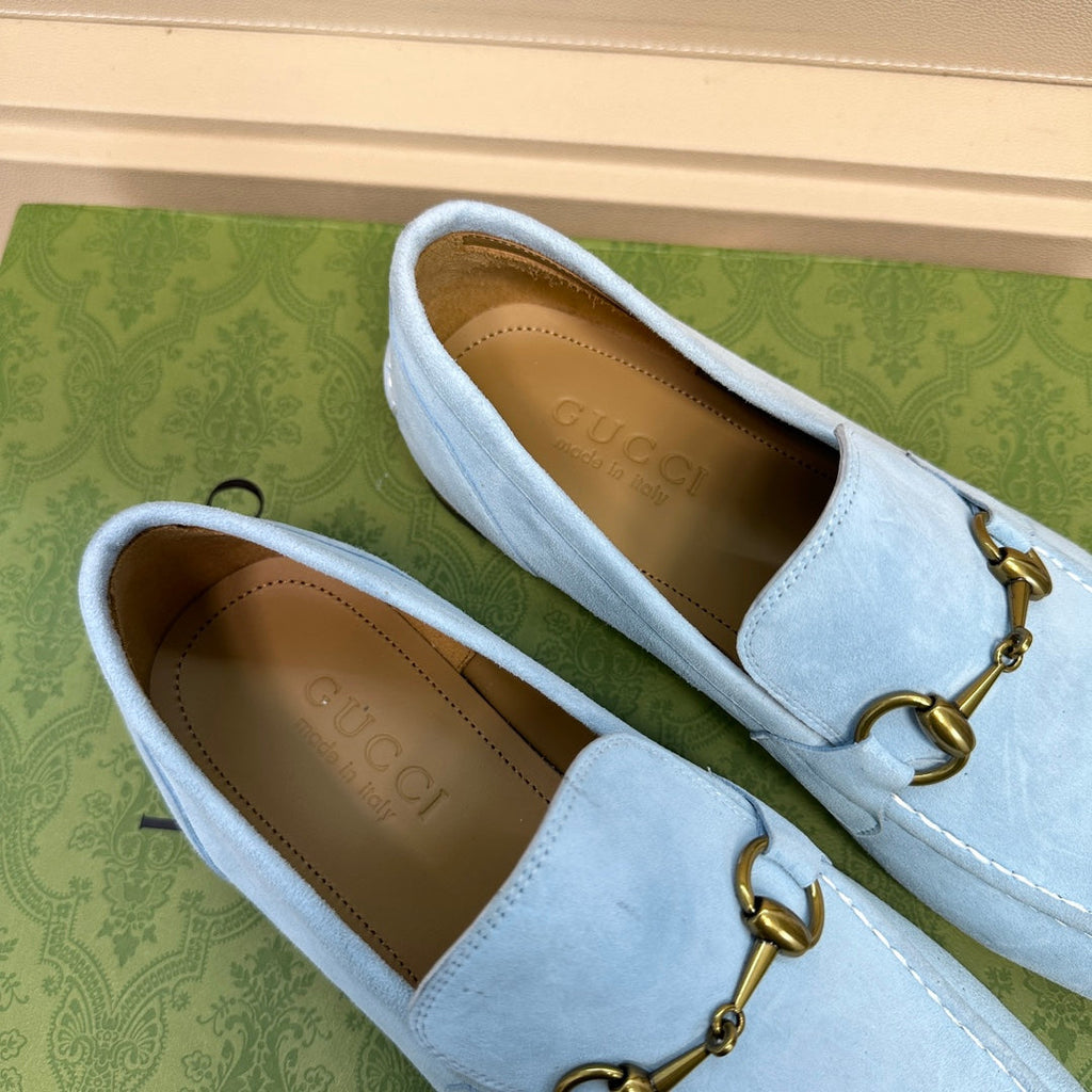 GG Men's Jordaan Loafer Sky Blue Suede 575862