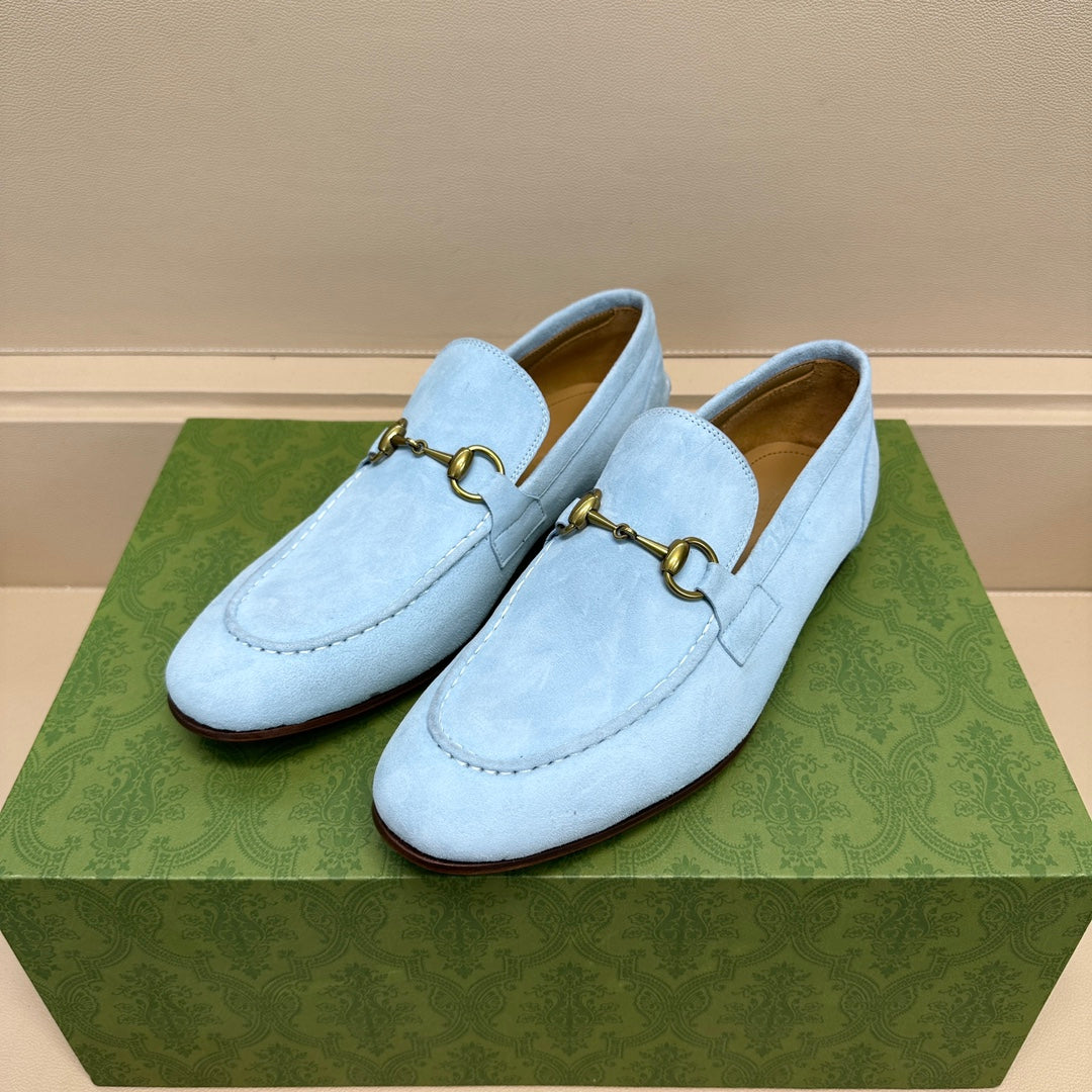 GG Men's Jordaan Loafer Sky Blue Suede 575862