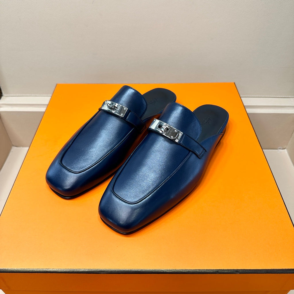 HM Men's Oz Mule Blue Calfskin 640285