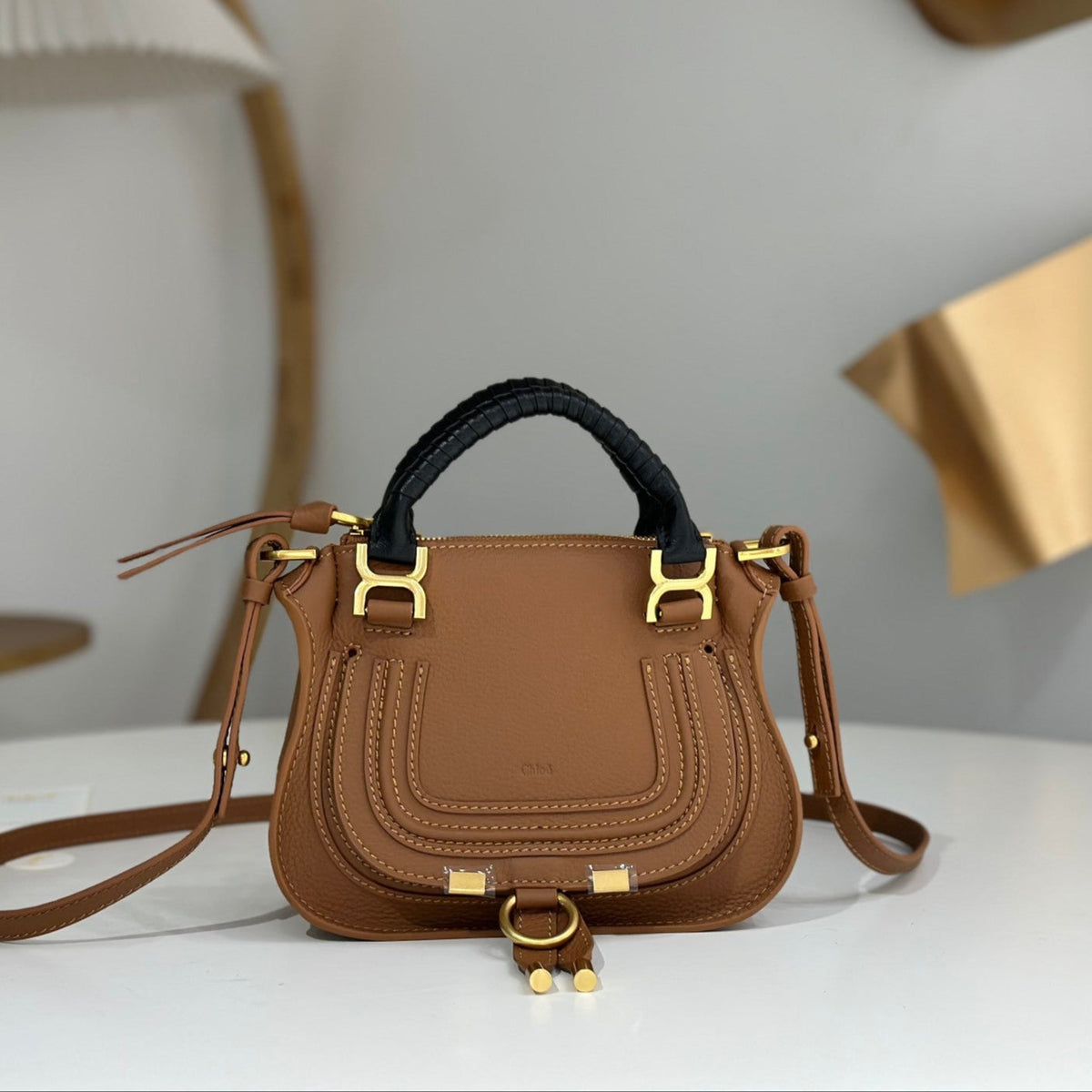 Chloe Marcie Small Bag 21cm Brown Calfskin