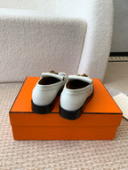 ivy loafer white lambskin