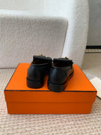 ivy loafer black lambskin