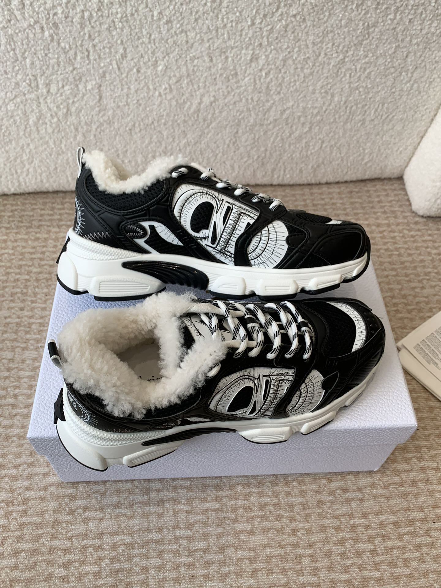 CD Chrono Sneaker In Black Mesh Fabric 998702