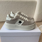 CD Star Platform Sneaker In Light Brown Grey Suede 998720