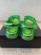 DAD SANDAL IN EMERALD GREEN SHEEPSKIN