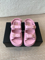 DAD SANDAL IN PALE PINK CALFSKIN