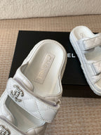 DAD SANDAL IN WHITE CALFSKIN MULE
