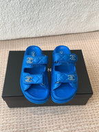 DAD SANDAL IN COBALT BLUE CALFSKIN MULE