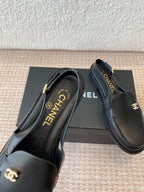 CC 25S Slingback Loafer Black Calfskin