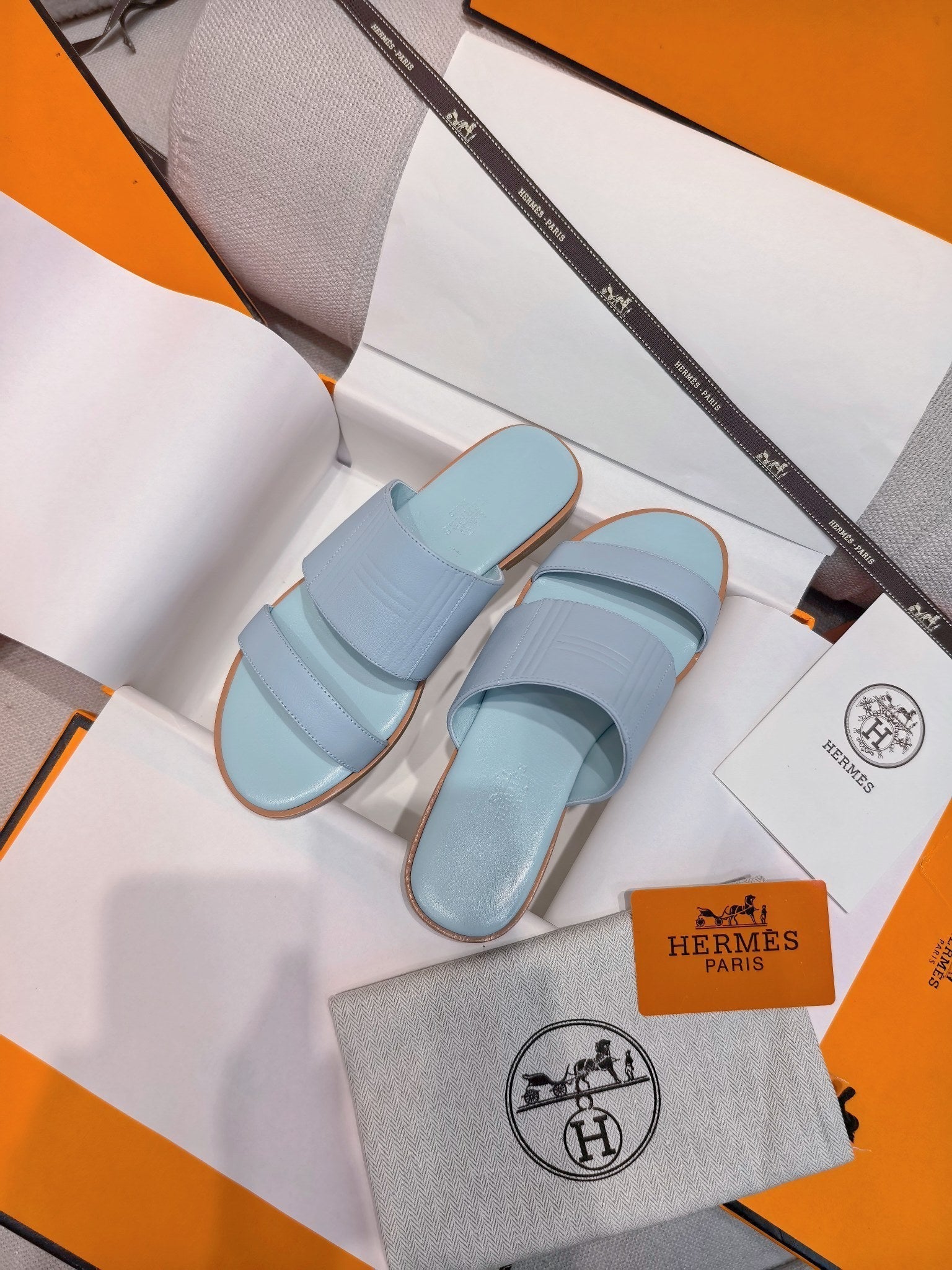 HM Mona Sandals Light Blue Leather 799039