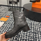 HM Ankle Boot 50mm Black With Printed Pattern Cowhide  952367