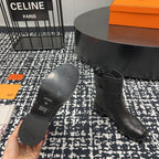 HM Ankle Boot 50mm Black With Printed Pattern Cowhide  952367