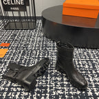 HM Ankle Boot 50mm Black With Printed Pattern Cowhide  952367
