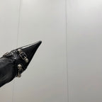 CAGOLE HIGH BOOTS IN BLACK LAMBSKIN