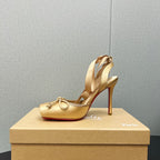 CL 25C Cassia Lace Up 100mm Yellow Pastel Silk 212130