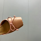 CL 25C Cassia Lace Up 100mm Peach Pink Silk 212131
