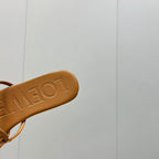 Loewe 25 Petal Anagram Slides Brown Cowhide
