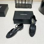 CC 25 Slingback Flat Grosgrain Calfskin