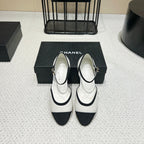 CC 25 Slingback Flat Grosgrain Calfskin