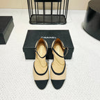 CC 25 Slingback Flat Grosgrain Calfskin