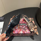 DC 25 Bow Slingback Pumps 35mm Leopard-Print Satin And Sheepskin 381618