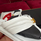 Chanel 2026 Flip-slop Sandal White Lambskin 742746