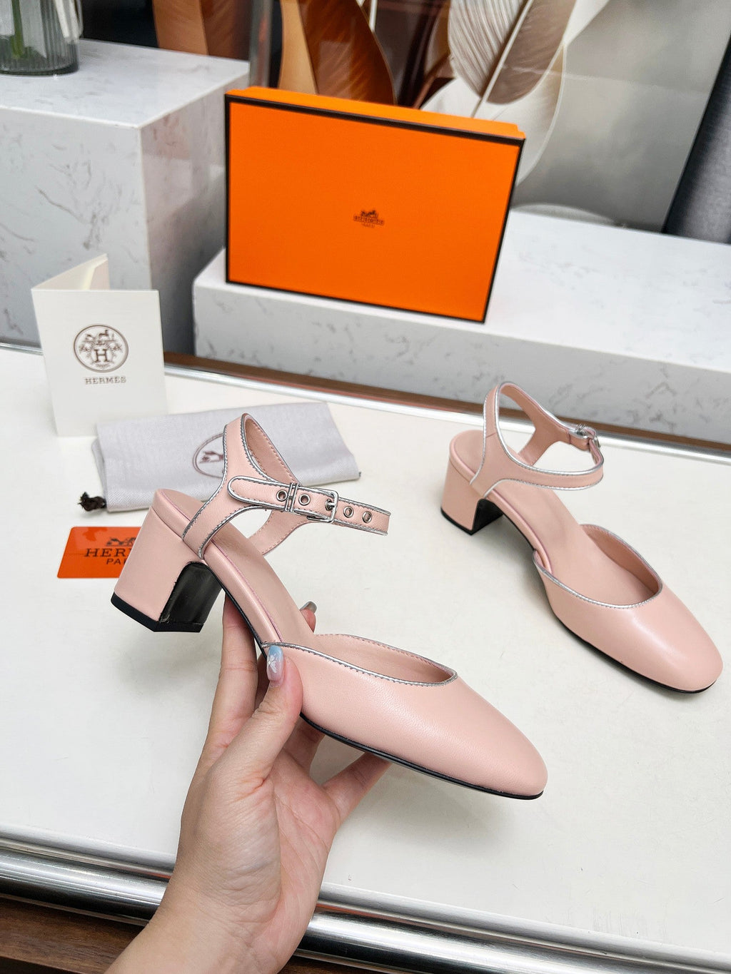 Kamilla ?60 pump Pink Lambskin 214072