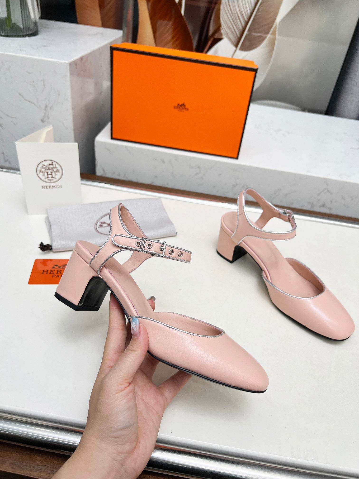 Kamilla ?60 pump Pink Lambskin 214072