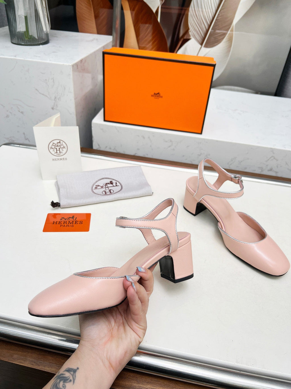 Kamilla ?60 pump Pink Lambskin 214072