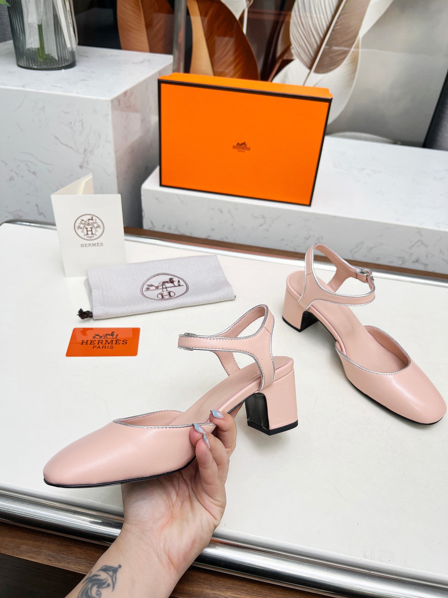 Kamilla ?60 pump Pink Lambskin 214072