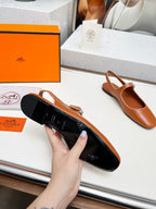 Kleo Slingback Tan Lambskin 214068