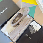 CC Moccasins 15mm Grey Suede
