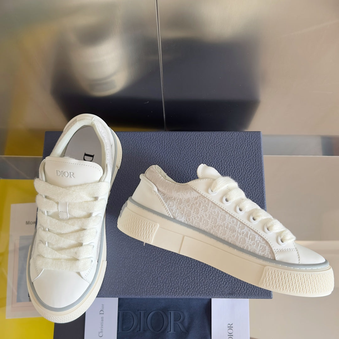 CD B33 Sneaker 40mm White Grey Monogram Suede