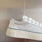 CD B33 Sneaker 40mm White Grey Monogram Suede