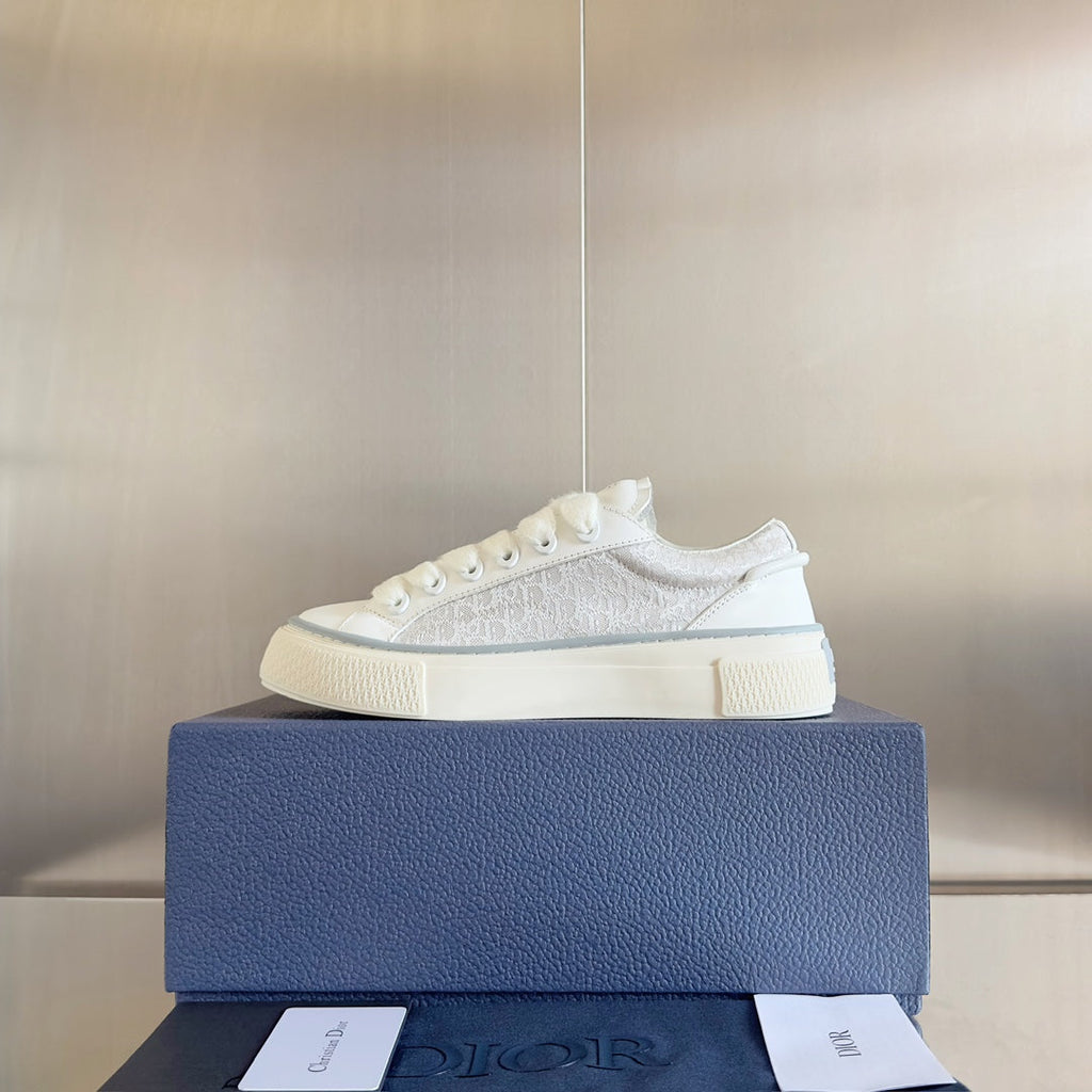 CD B33 Sneaker 40mm White Grey Monogram Suede