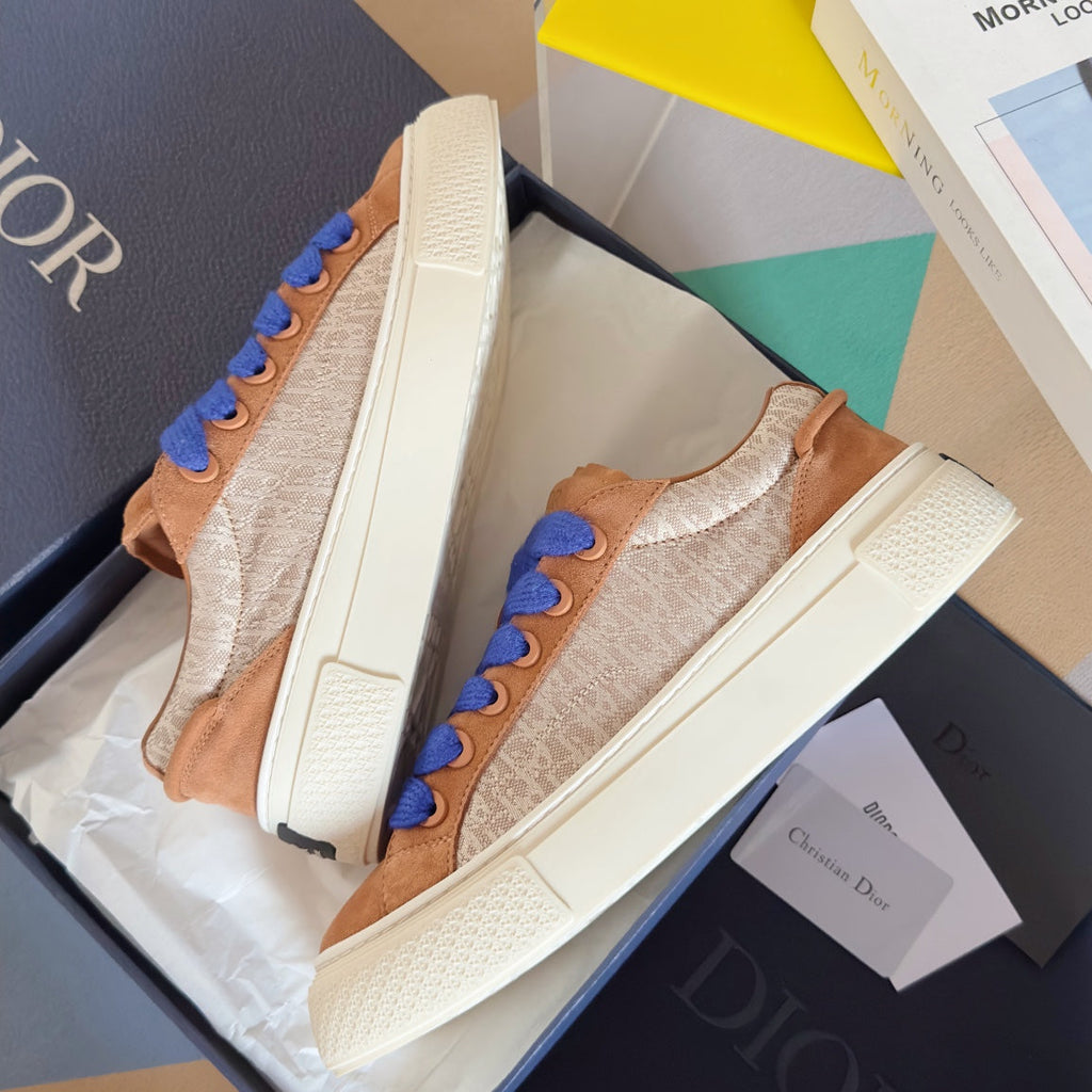 CD B33 Sneaker 40mm Light Brown Monogram Suede