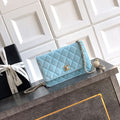 CC 26C Flap Bag 20 Light Blue Velvet