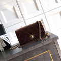 CC 26C Flap Bag 20 Coffee Velvet