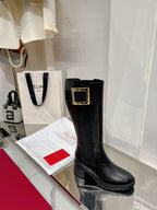 Viv High Boots Black Cowhide 365204