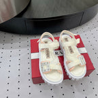 Viv Comfort Sandals White Pink Sheepskin 295955