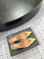Alaila Le Cœur Slingbacks 60mm In Beige Glossy Lambskin 954829