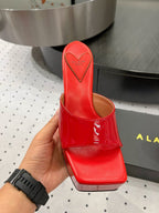 Alaila High Sandal 115mm In Red Glossy Lambskin 954872